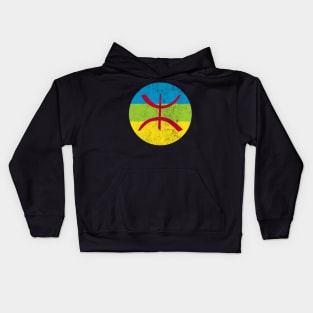 Berber / Imazighen Faded-Style Flag Design Kids Hoodie